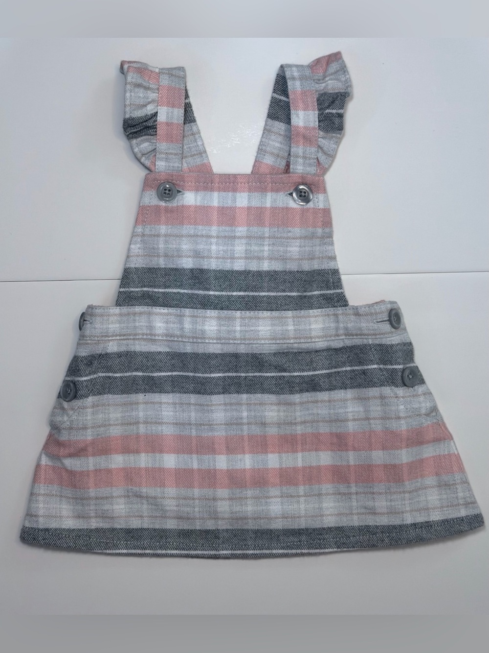 Hope & Henry Baby Girl Plaid Pinafore Dress 3-6M NWT